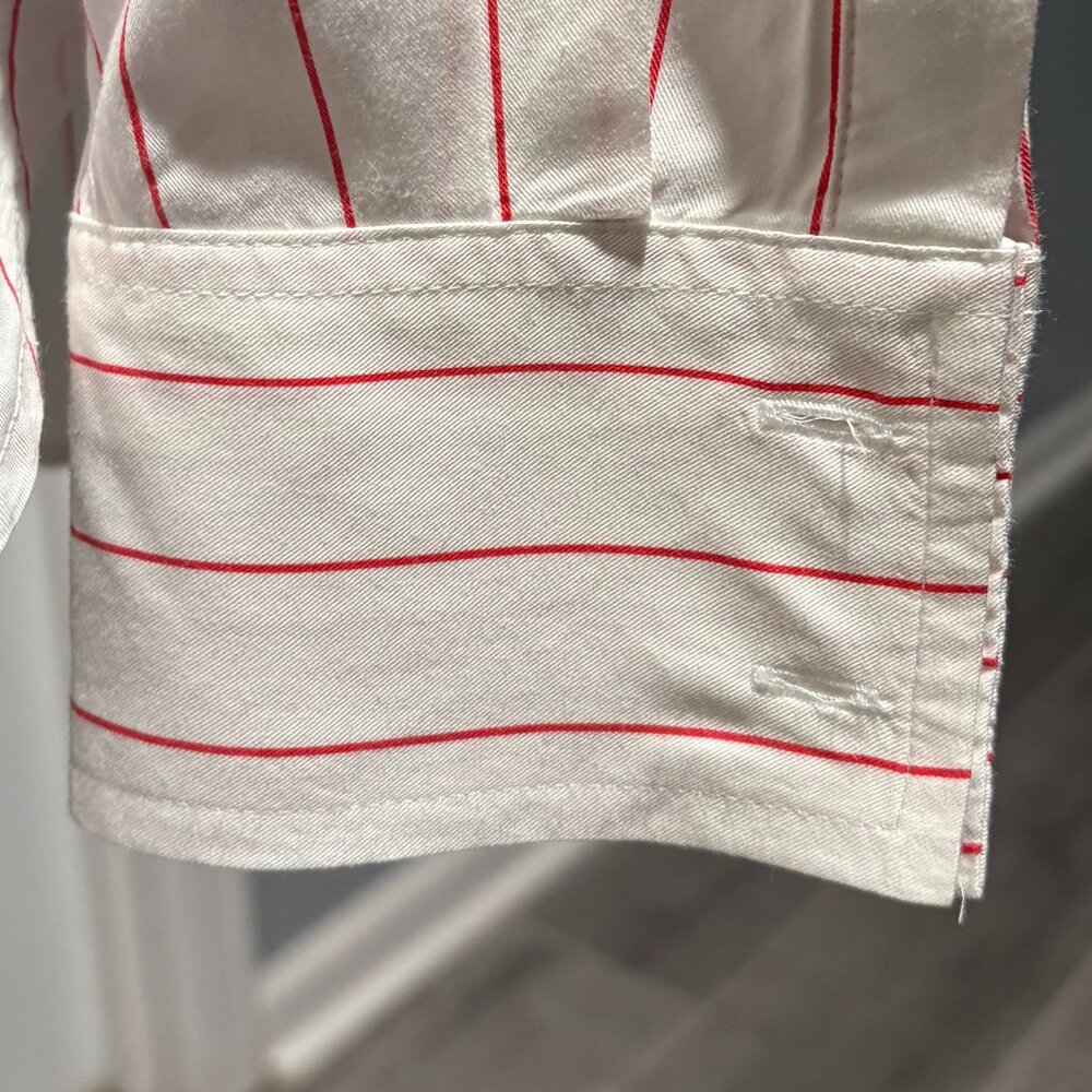 Ayr The Deep End Red/White Button Down Top Size L… - image 6